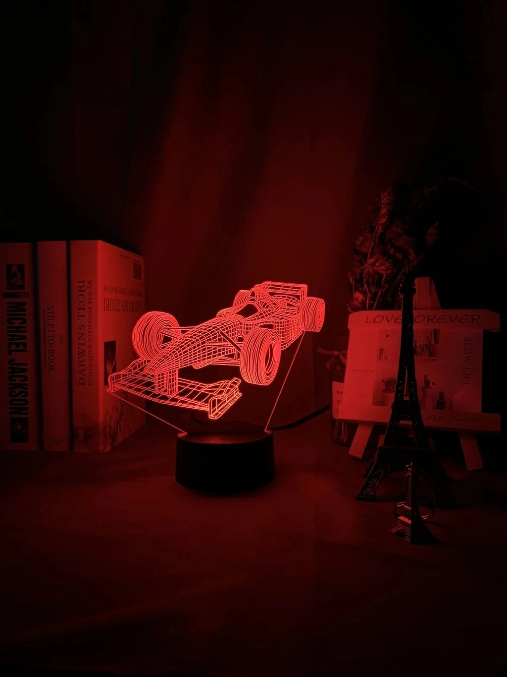 Formula 1 Racing Car 3D Illusion LED Night Light Desk Lamp