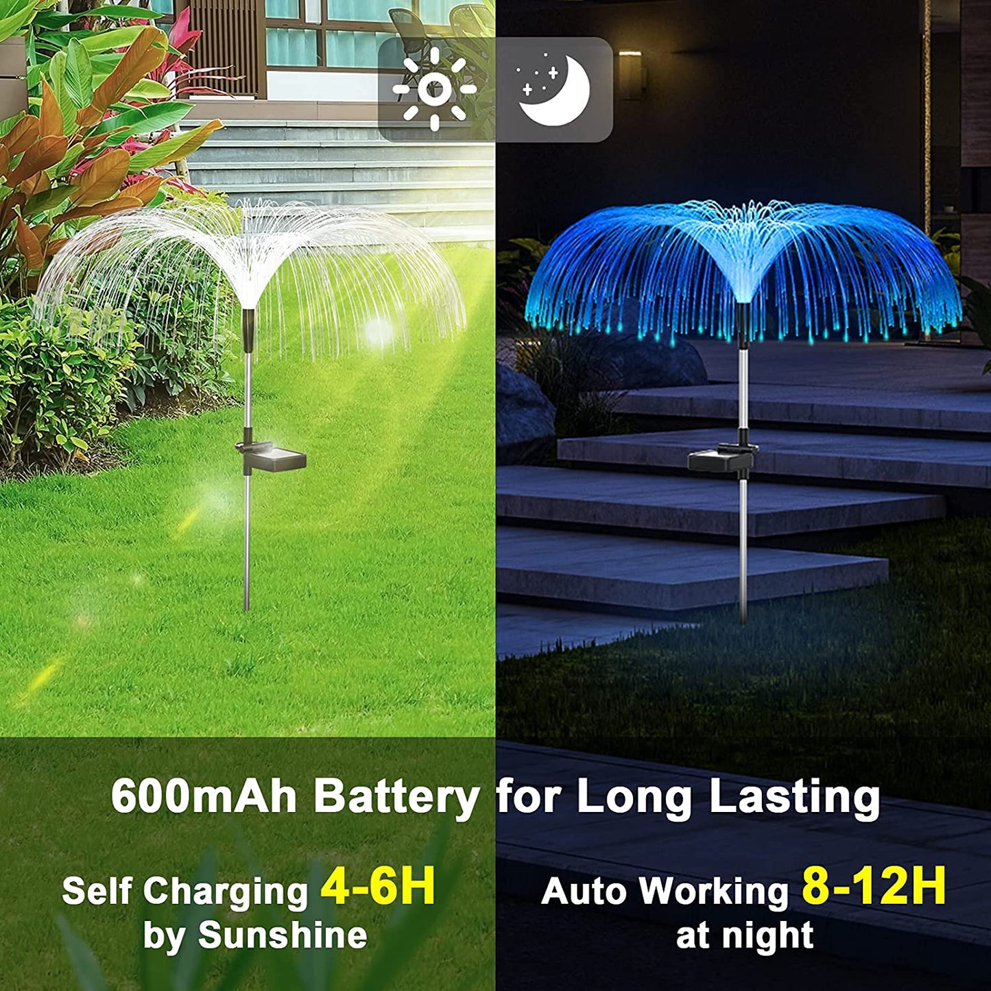 Solar garden outdoor jellyfish decorative lights